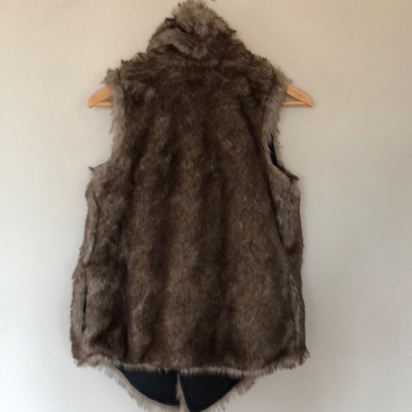Mossimo Vest Faux Fur Reversible THICK PLUSH szS Fabulous!  PERFECT CONDITION - Picture 4 of 8